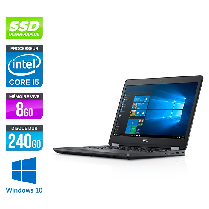 Ordinateur portable reconditionné Dell Latitude 5480 - i5 - 8Go - 240Go SSD  - Windows 10 - Trade Discount