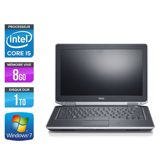 Dell Latitude E6330 - Core i5-3320M - 8Go - 1To HDD - sans webcam - windows 7