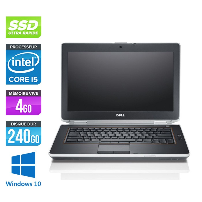 Dell Latitude E6420 - i5 - 4Go - SSD 240Go - Webcam - Windows 10