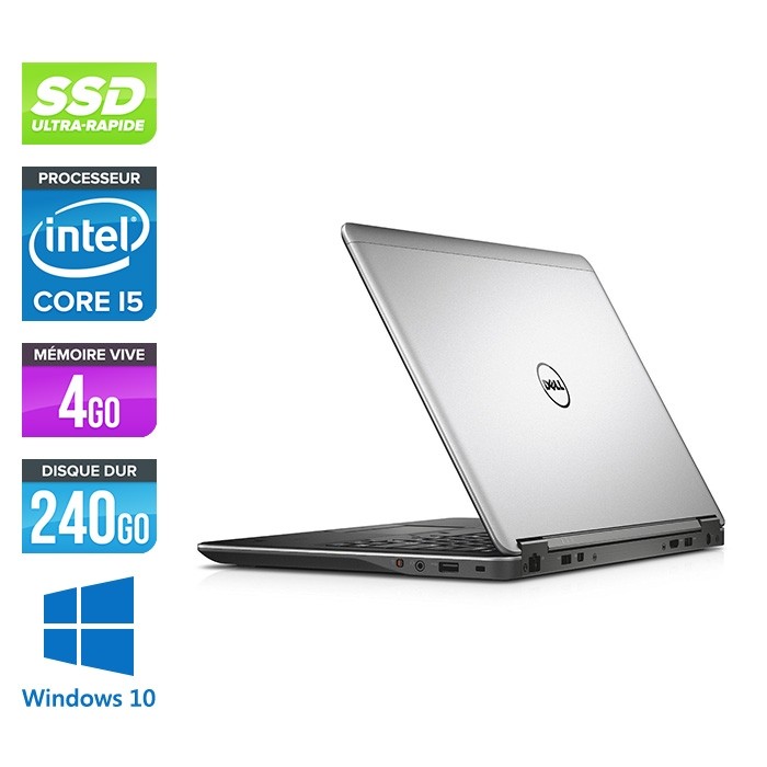 PC portable reconditionné - Dell Latitude E7240 - Core i5 - 4Go - 240Go SSD - Windows 10