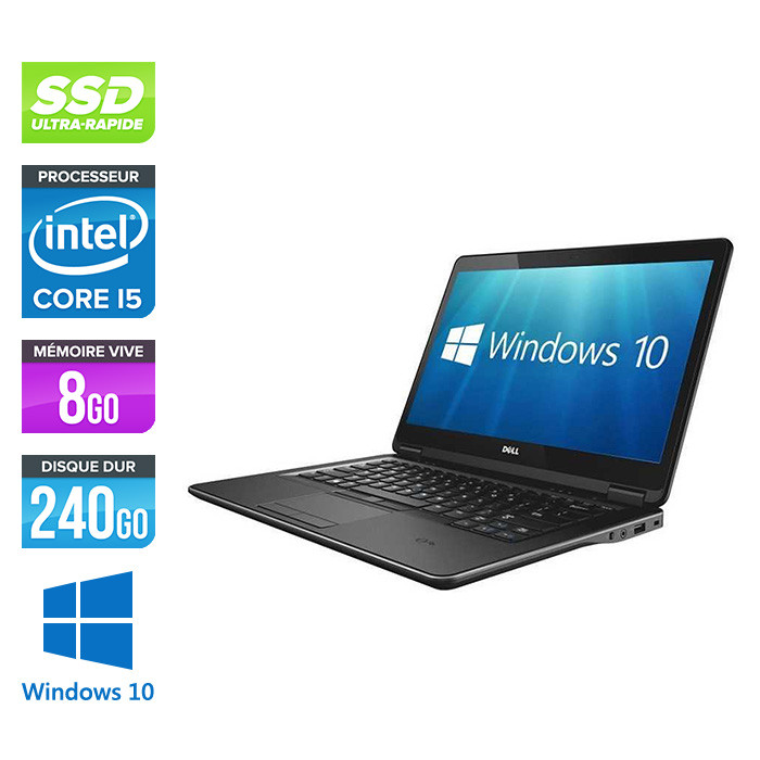 Pc portable - Dell E7440 - Core i5 - 8 Go - 240Go SSD - Webcam - Windows 10