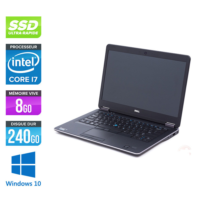 Dell E7440 - Core i7 - 8 Go - 240Go SSD - Windows 10 - 1