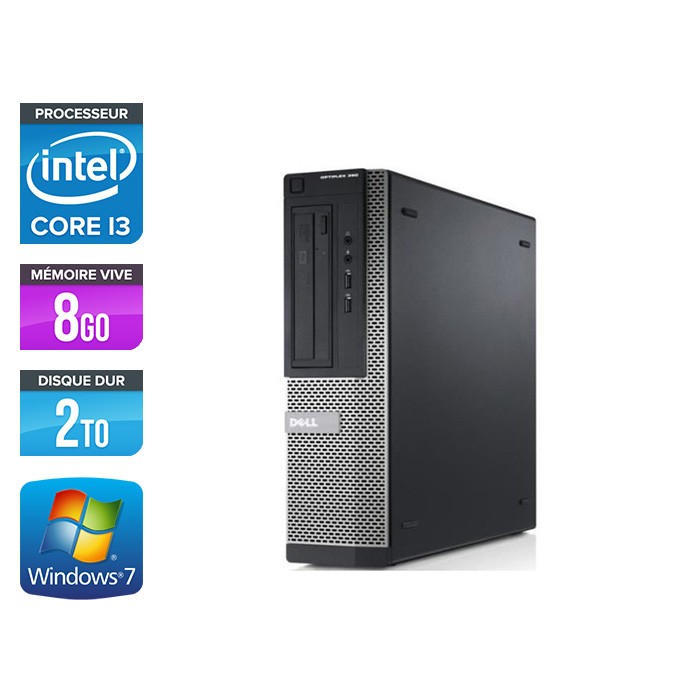 Dell Optiplex 390 Desktop - i3 - 8Go - 2To - HDD - Windows 7