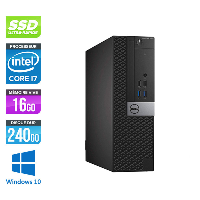 Dell Optiplex 5050 SFF - i7 - 16Go - 240Go SSD - Win 10