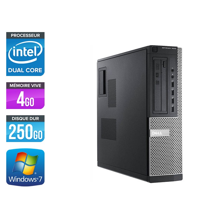 Dell 7010 Desktop - intel G2020 - 4 Go -250 Go - Windows 7