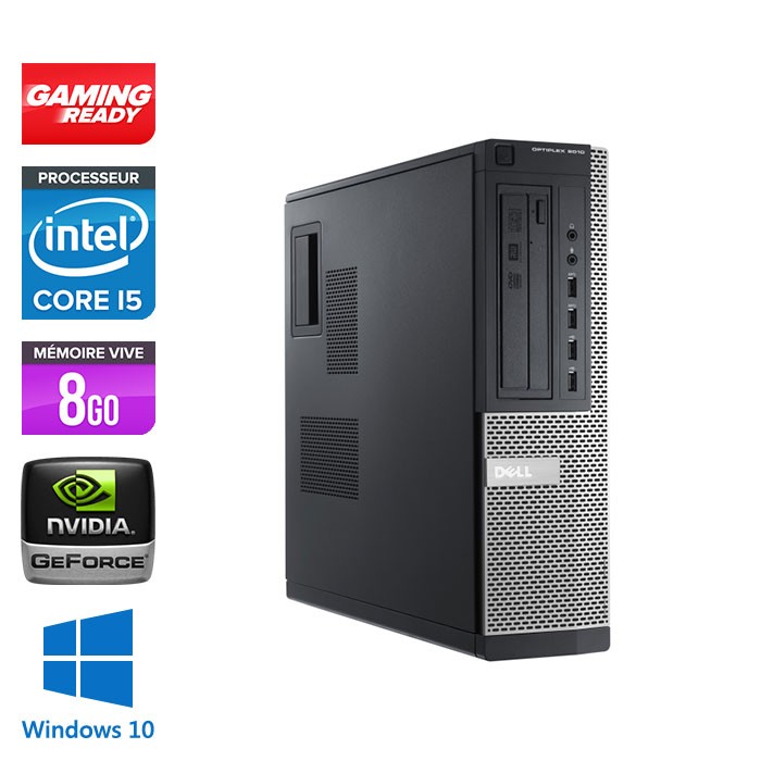 Dell 7010 DT - Gaming - i5 - 8 Go - 500Go HDD - GT 1030 - Windows 10 PRO