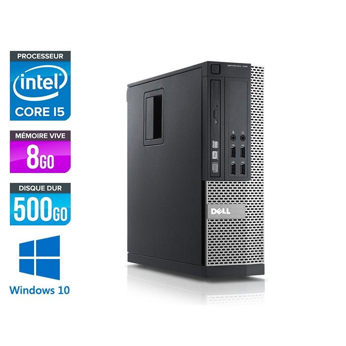 Unité centrale reconditionnée - Dell Optiplex 990 SFF - i5 - 8Go - 500Go HDD - Windows 10