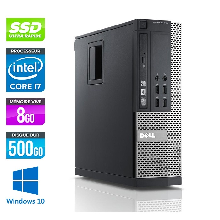 Dell Optiplex 990 SFF - i7 - 8Go - 500Go SSD - Windows 10