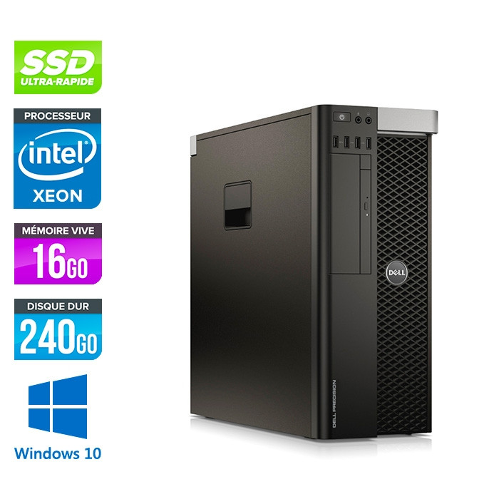Dell 5810 - Xeon - 16Go - 240Go SSD -  Quadro K4200 -W10