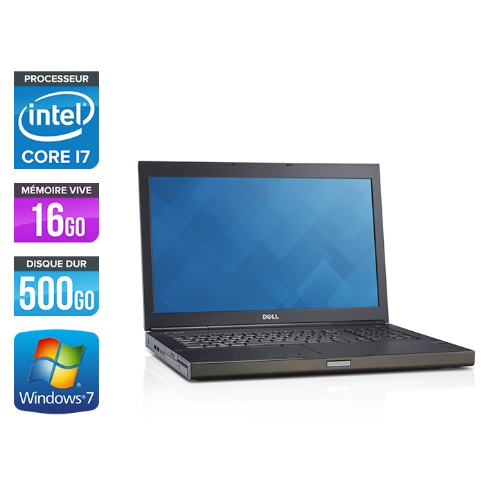Dell Precision M6800 - i7 - 16Go - 500Go HDD - NVIDIA Quadro K3100M - Windows 7