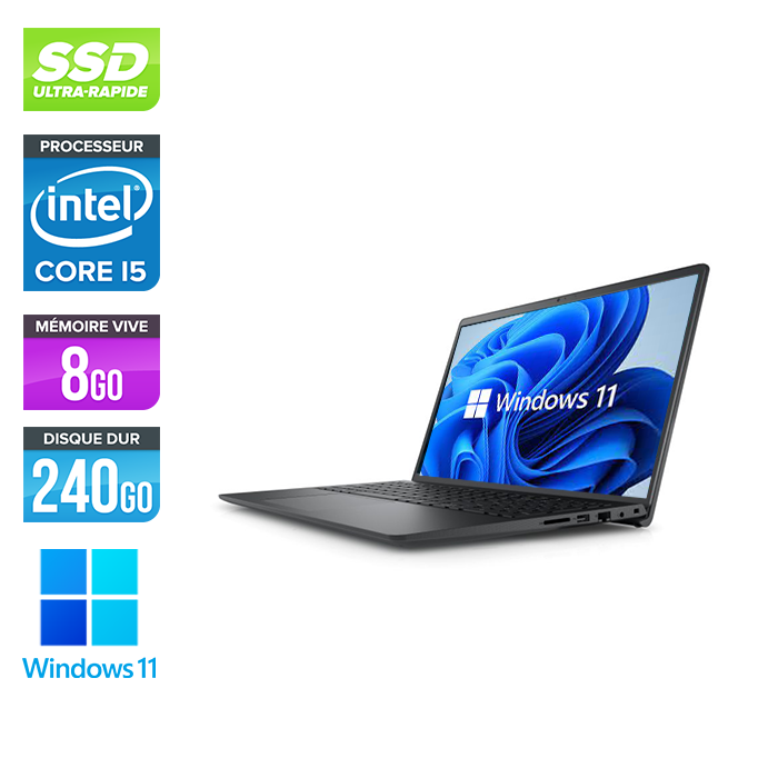 Ordinateur portable reconditionné - DELL Vostro 15 3510 - Intel Core i5 - 8 Go - 240 Go SSD - Windows 11