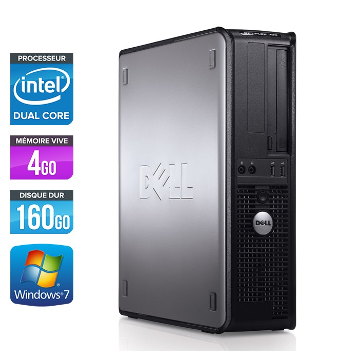Dell Optiplex 780 Desktop - E5300 - 4Go - 160Go