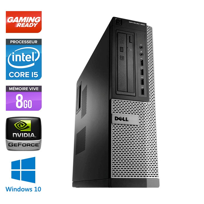 Dell Optiplex 790 Desktop - Core i5 - 8Go - 750Go - Nvidia GT 720 - Windows 10