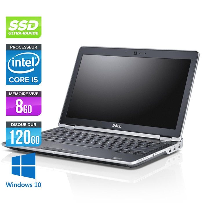 Dell Latitude E6220 - Core i5 - 8Go - 120Go SSD - Webcam - Windows 10