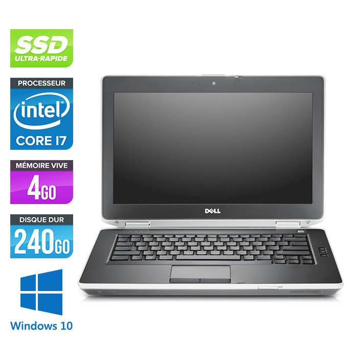 Dell Latitude E6430 - Core i7 - 4Go - 240Go SSD - Windows 10
