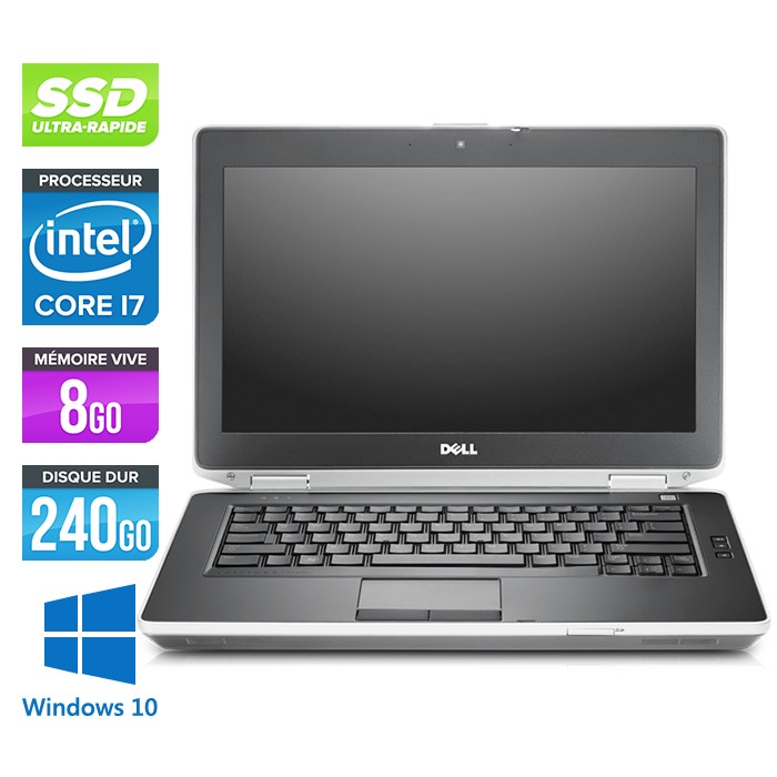 Dell Latitude E6430 - Core i7 - 8Go - 240Go SSD - Windows 10