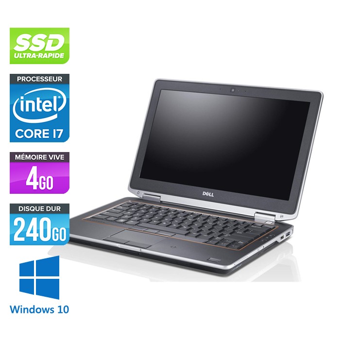Dell Latitude E6320 - Core i7 - 4Go - 240Go SSD - Windows 10