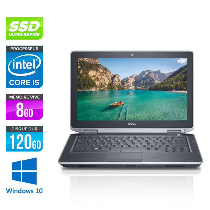 Pc portable reconditionné - Dell Latitude E6330 - Core i5-3320M - 8Go - SSD 120Go- windows 10