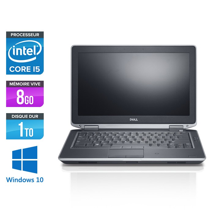 Dell Latitude E6330 - Core i5-3320M - 8Go - 1To HDD- windows 10