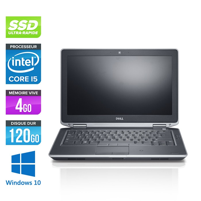 Dell Latitude E6330 - Core i5-3320M - 4Go - 120 Go SSD - windows 10