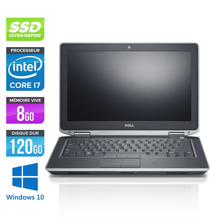 Dell Latitude E6330 - Core i7-3520M - 8Go - 120Go SSD - Windows 10