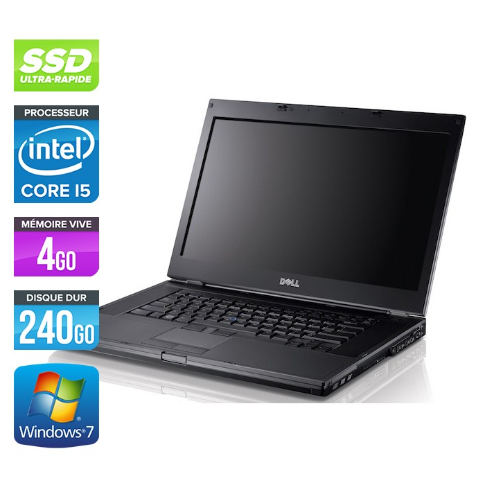 Dell Latitude E6410 - Core i5 520M - 4Go - 240Go SSD - Windows 7