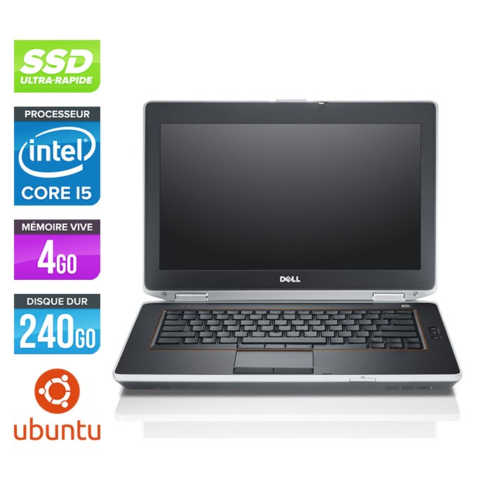 Dell Latitude E6420 - Core i5 - 4 Go - 240 Go SSD - Ubuntu - Linux