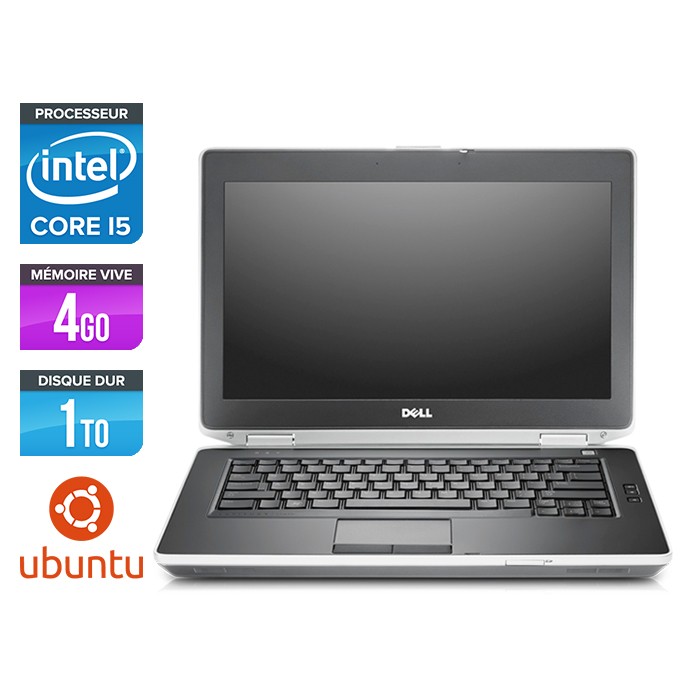 Dell Latitude E6430 - Core i5-3320M - 4 Go - HDD 1 To - Ubuntu - Linux