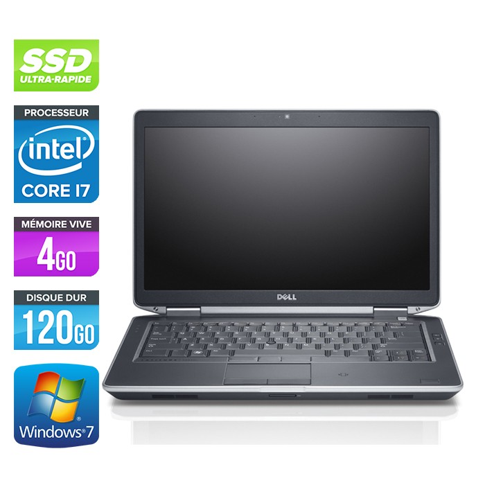 Dell E6430S - Core i7 - 4 Go - 120Go SSD - Windows 7
