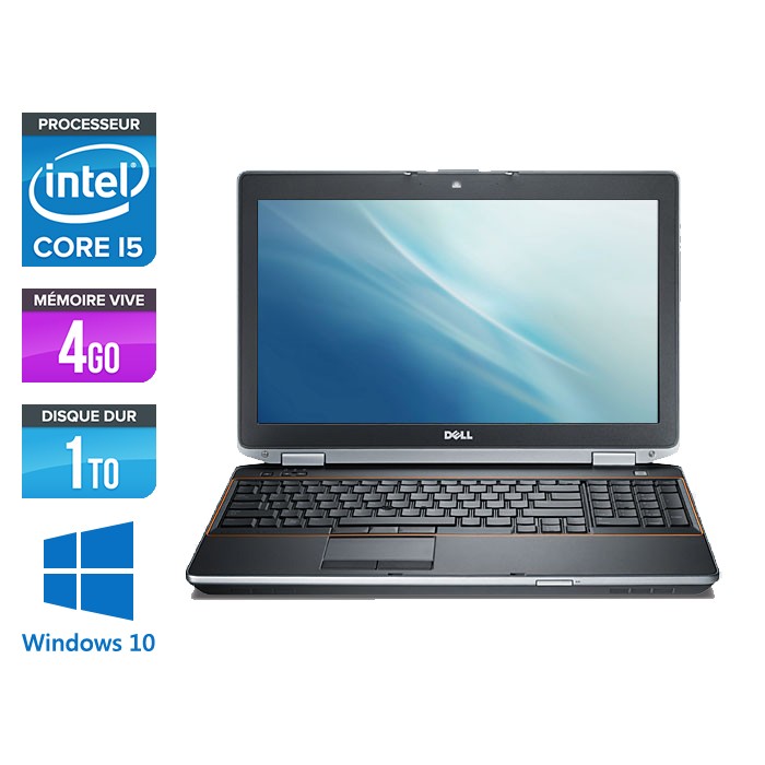 Dell Latitude E6520 - Core i5 - 4Go - 1To - Windows 10