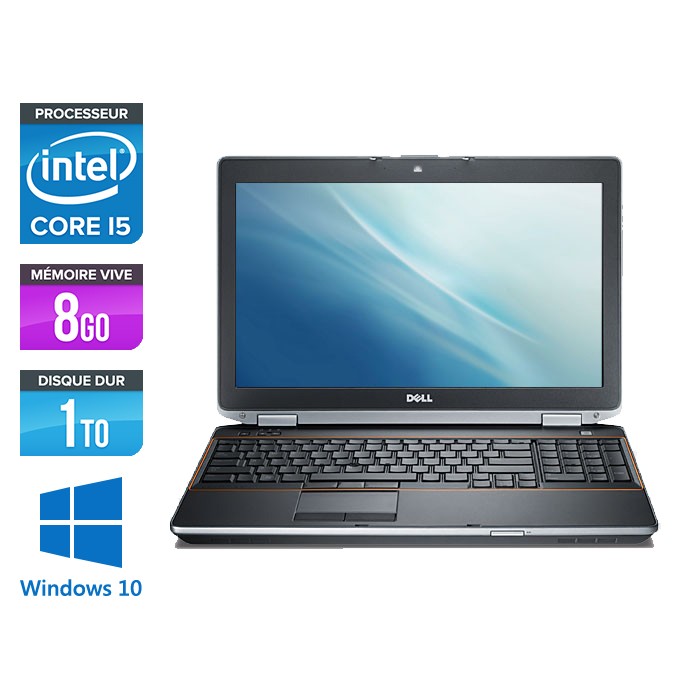 Dell Latitude E6520 - Core i5 - 8Go - 1To - Windows 10