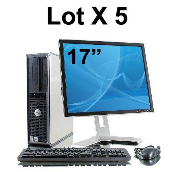 Lot Dell Optiplex 380 + Ecran TFT 17" + Clavier + Souris