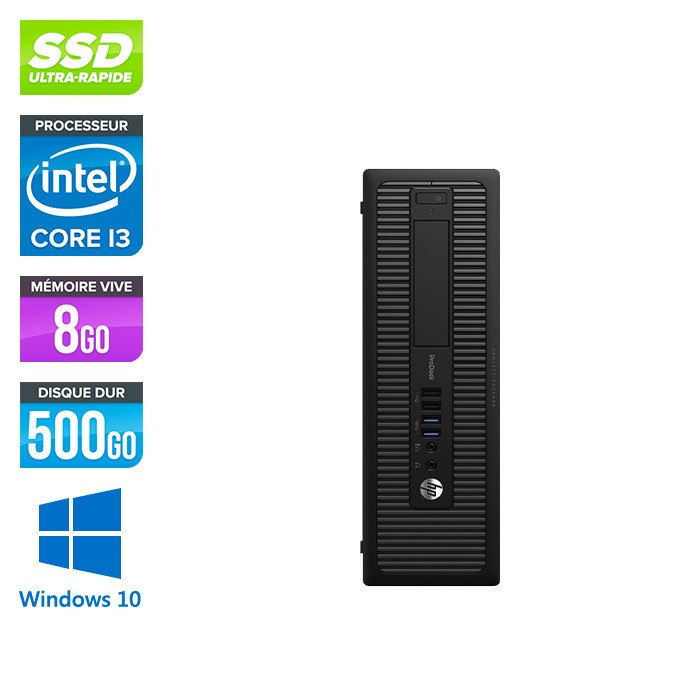 HP 600 G1 SFF - i3 - 8Go - 500Go SSD - W10