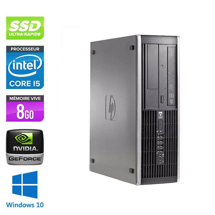 HP 6300 Pro SFF - i5 - 8 Go- 240Go SSD - NVIDIA GeForce GT 1030 - Windows 10