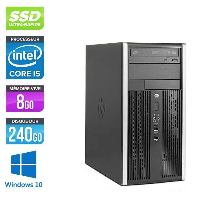 HP 6300 Tour - i5 - 8Go - 240Go SSD - Windows 10