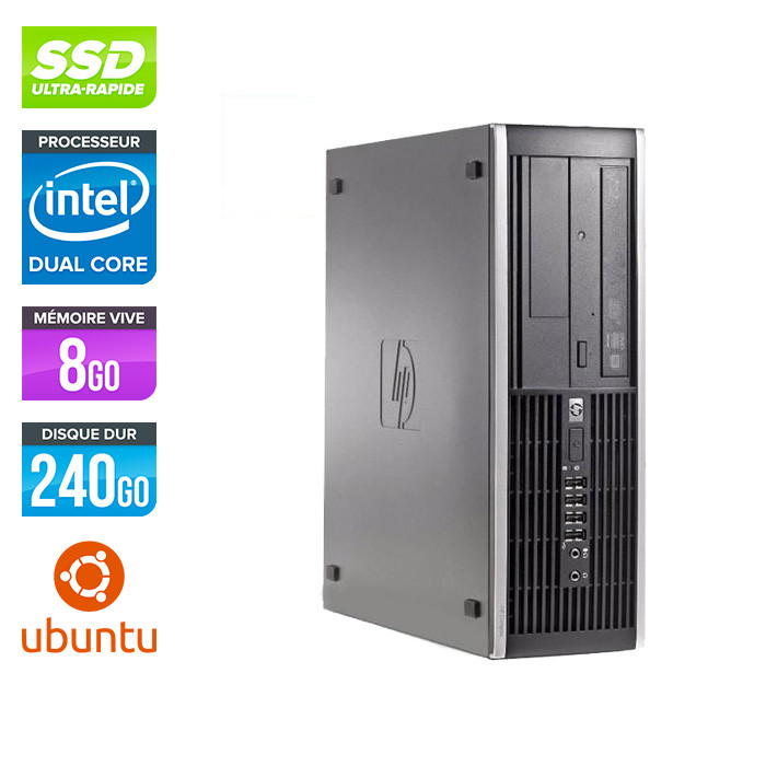 HP 6200 PRO SFF - Pentium - 8 Go - 240Go SSD - Ubuntu / Linux