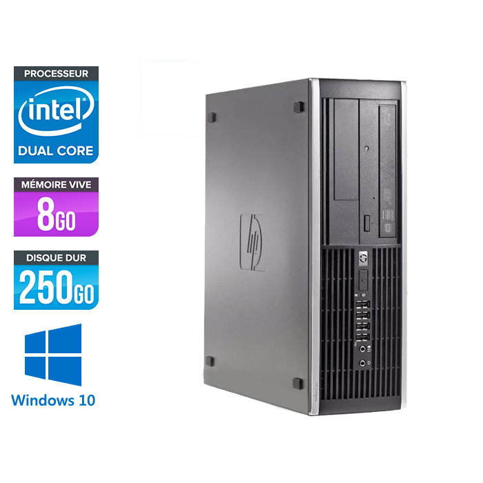 HP 6200 PRO SFF - Pentium - 8Go - 250Go - Windows 10