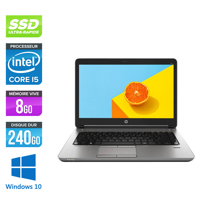 HP ProBook 640 - i5 4200M - 8Go - 240Go SSD - 14'' HD - Windows 10 home  - 2