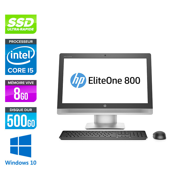 Tout-en-un HP EliteOne 800 G2 AiO - 8Go - 500 SSD - W10