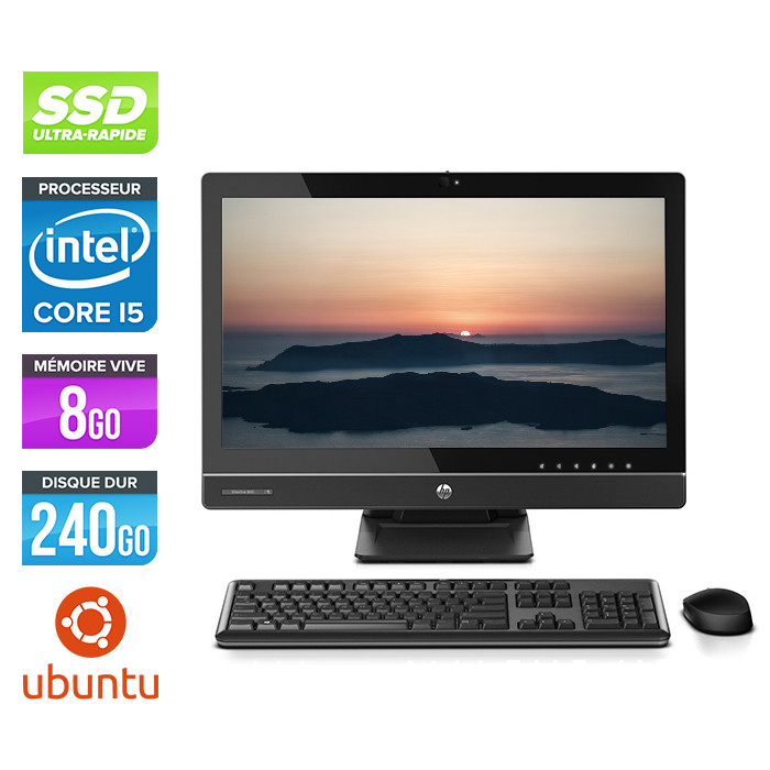 PC Tout-en-un HP ProOne 800 G1 AiO - i5 - 8Go - 240Go SSD - LINUX