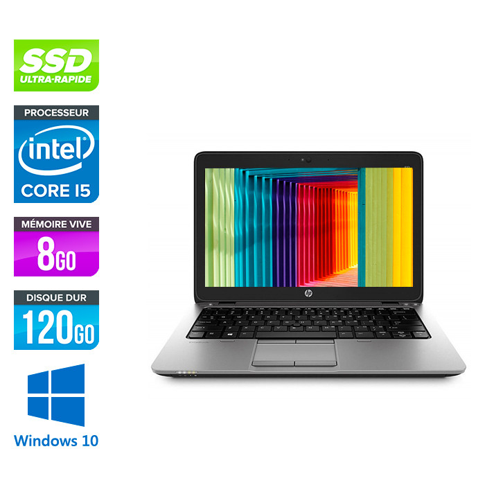 HP Elitebook 820 - i5 4300U - 8 Go - 120 Go SSD  - Windows 10