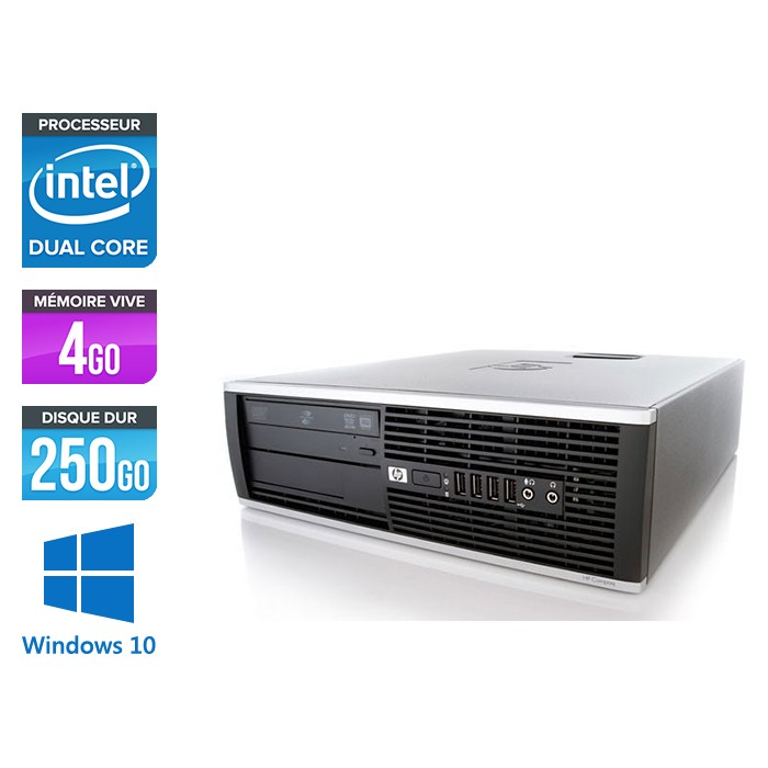 HP Elite 8200 SFF - Intel G840 - 4Go - 250Go HDD - Windows 10