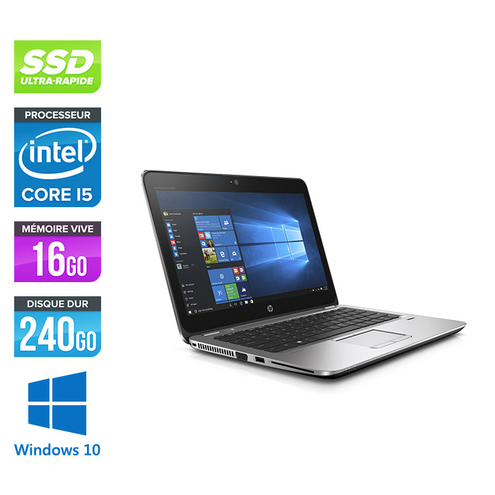 HP Elitebook 820 G3 - i5 6200U - 16Go - 240Go SSD  - Windows 10
