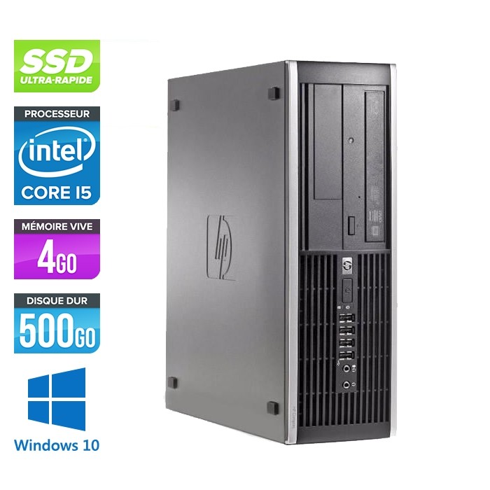 Pc de bureau professionnel reconditionné - HP 8300 SFF - Intel i5-3470 - 4Go - 500Go SSD - Windows 10
