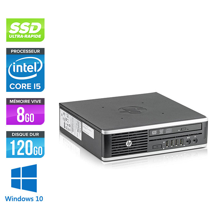 HP Elite 8300 USDT - i5 - 8Go - 120Go SSD - Windows 10