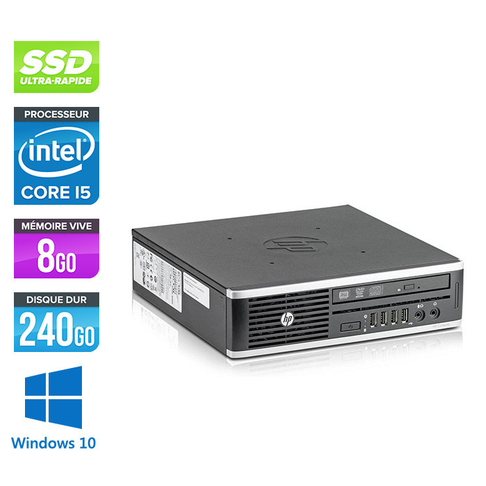 HP Elite 8300 USDT - i5 - 8Go - 240Go SSD - Windows 10