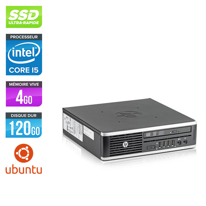 HP Elite 8300 USDT - 4Go - 120Go SSD - Linux