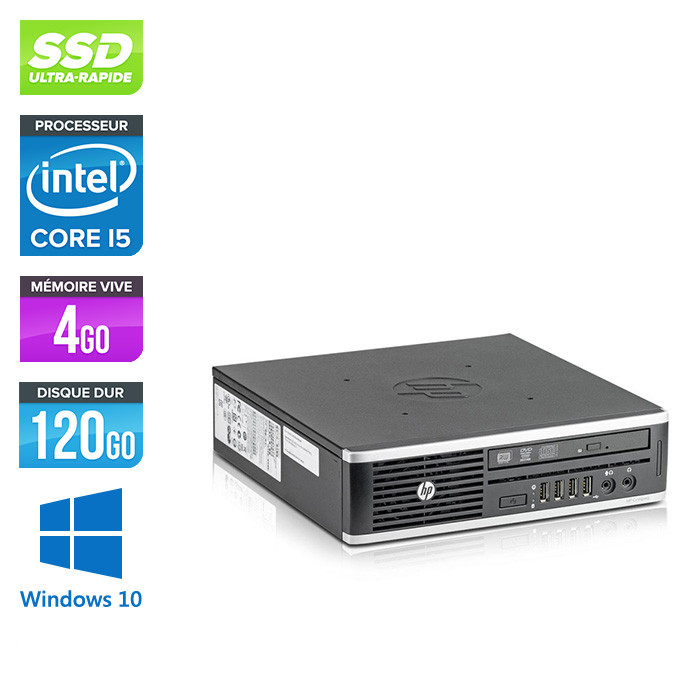 HP Elite 8300 USDT - i5 - 4Go - 120Go SSD - Windows 10