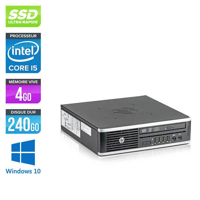 HP Elite 8300 USDT - i5 - 4Go - 240Go SSD - Windows 10