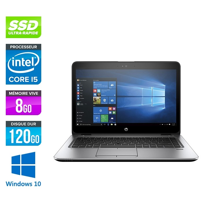 HP Elitebook 840 G3 - i5 - 8Go - SSD 120Go - 14'' - Windows 10